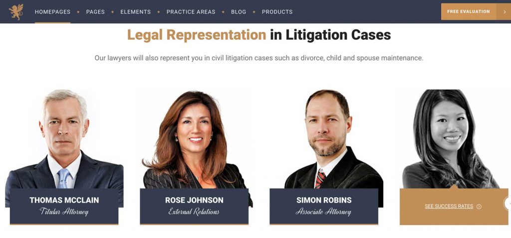 multiple-staff law office agency web design example