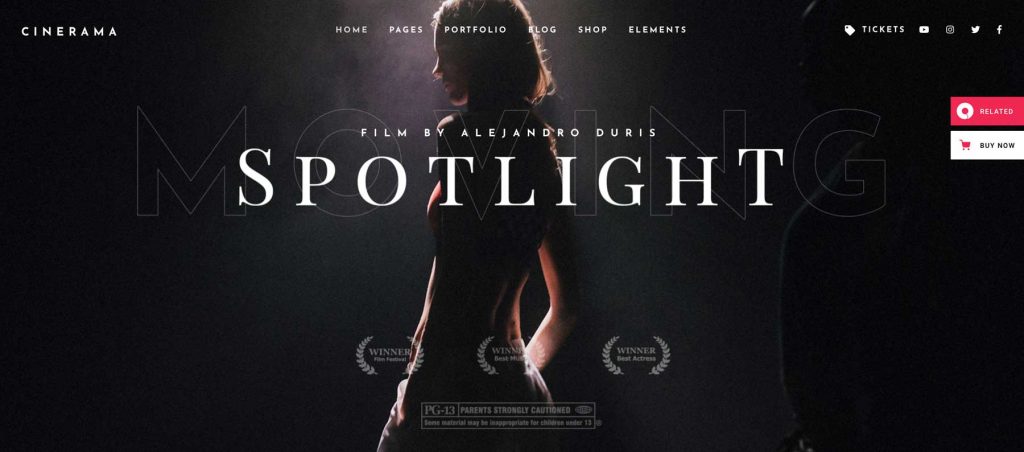 Actor website example screenshot